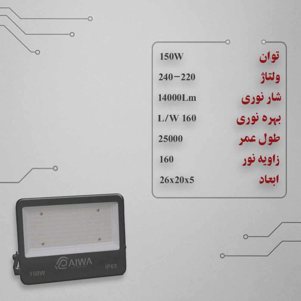 کاور پروژکتور 150 وات دایوا