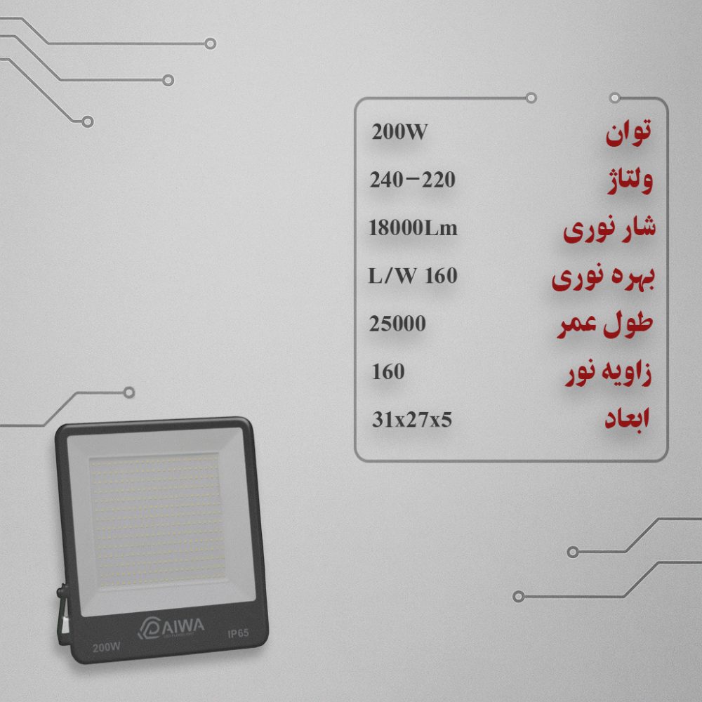 کاور پروژکتور 200 وات دایوا